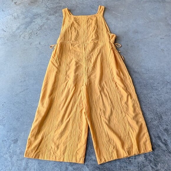 Madewell Mustard Yellow Esperanza Side Tie Wide Leg Jumpsuit size XXL - Picture 9 of 9